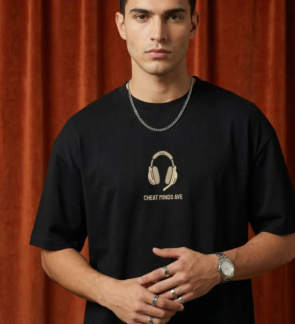 The Headphones Tee – Black