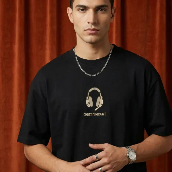 The Headphones Tee – Black