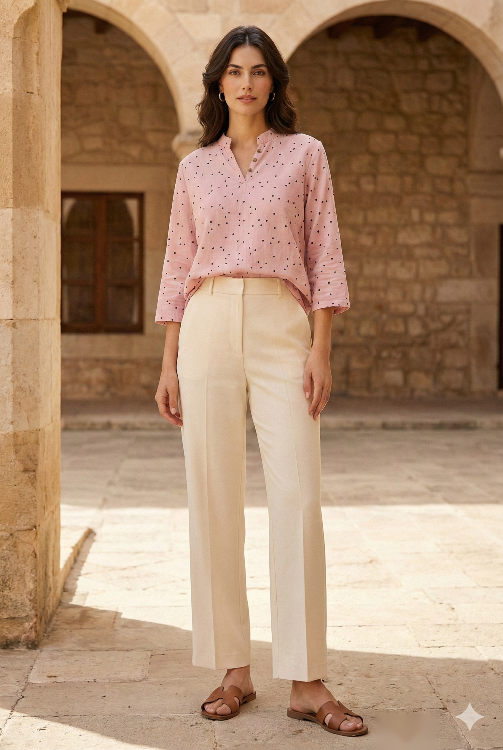The Dusk Rose Dot Blouse
