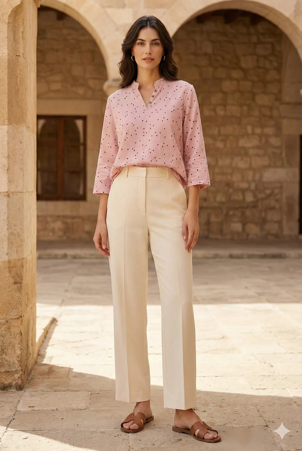 The Dusk Rose Dot Blouse