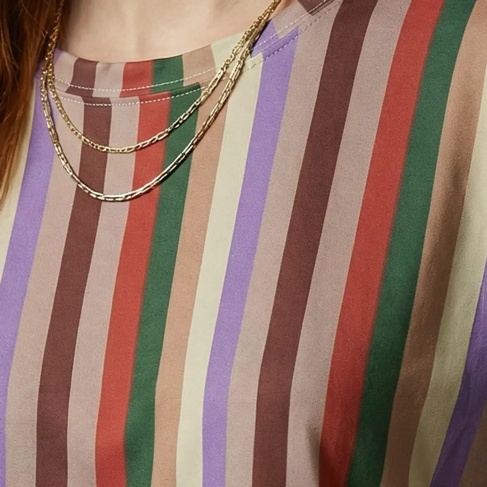The Grommet Stripe Tee – Brown — 2