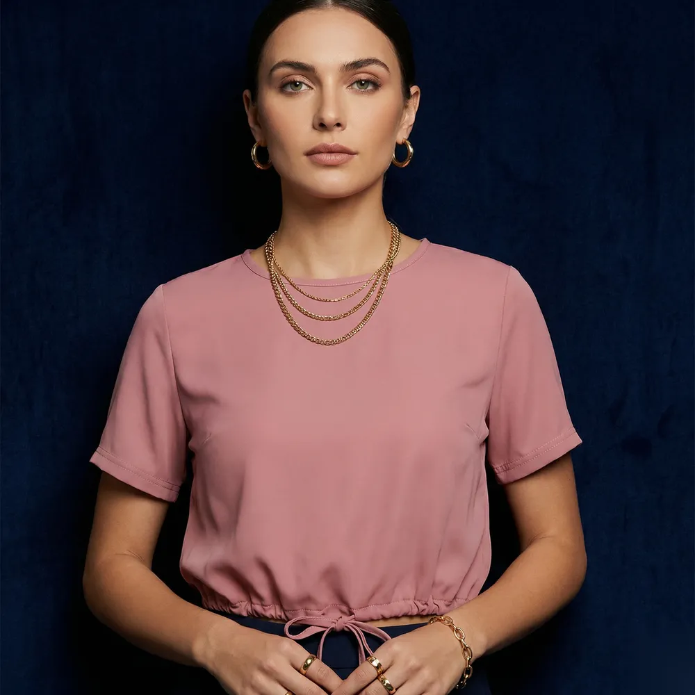 The Blush Fluid Tie Top