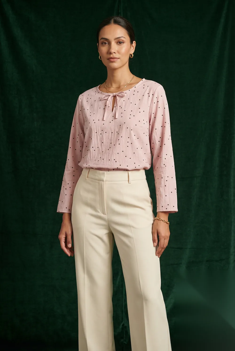 The Dusk Polka Blouse