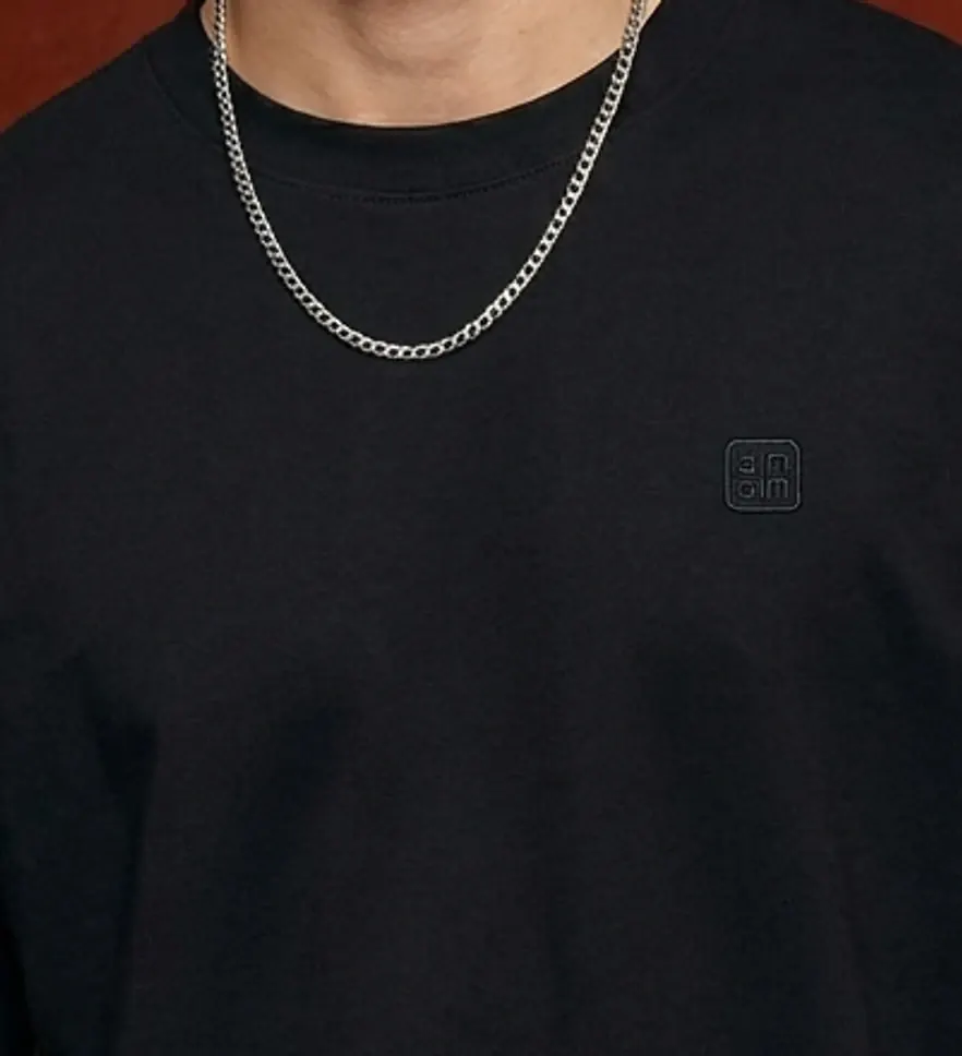 The Logo Patch Crew Tee – Black — 2