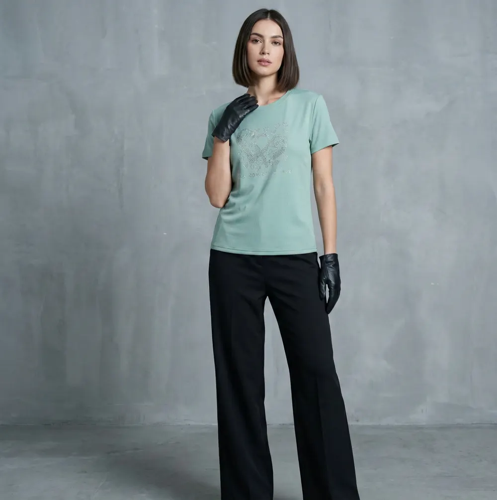 The Crystal Heart Tee – Teal
