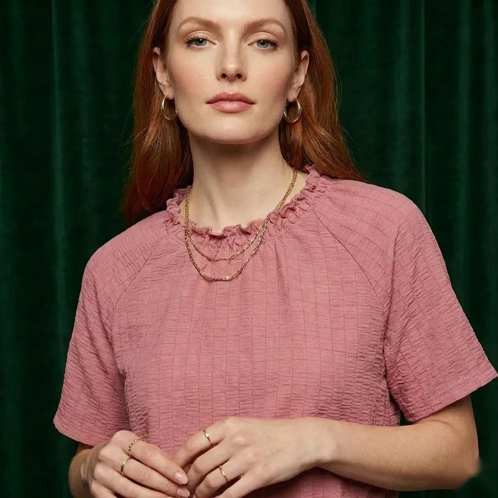 The Antique Rose Smocked Top