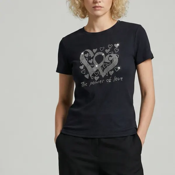 The Crystal Heart Tee – Black