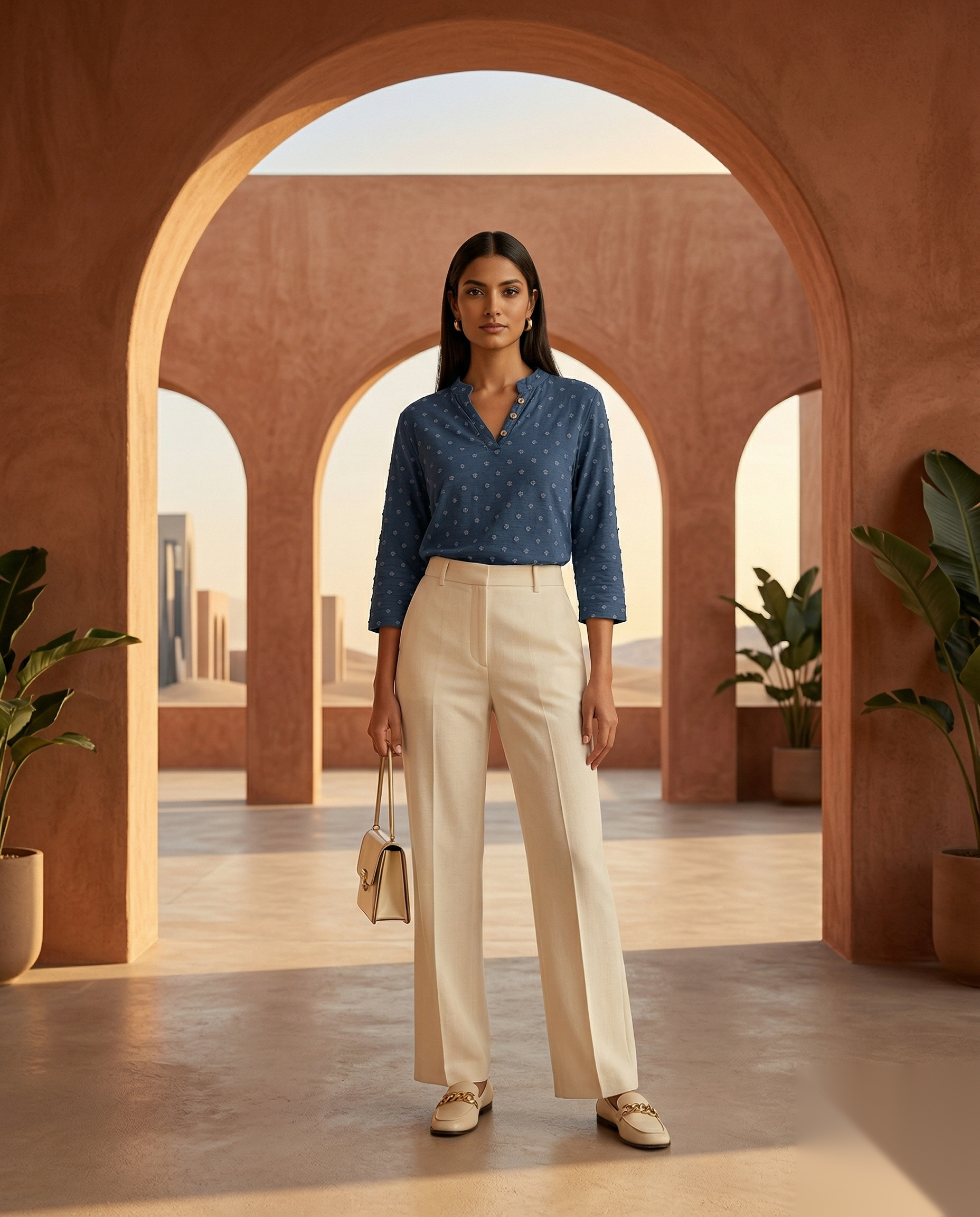 The Indigo Bloom Henley