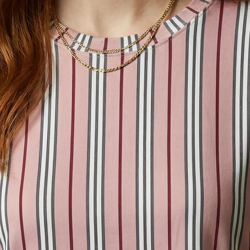 The Grommet Stripe Tee – Rose — 2