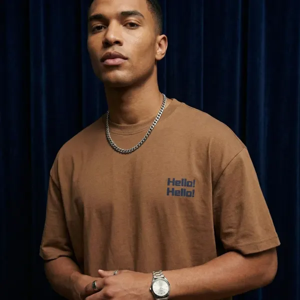 The Hello Tee – Brown