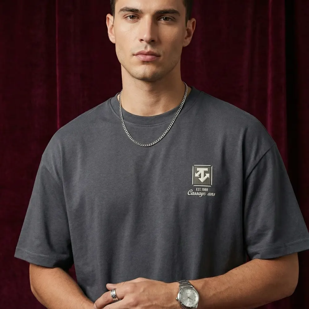 The Crest Tee – Charcoal