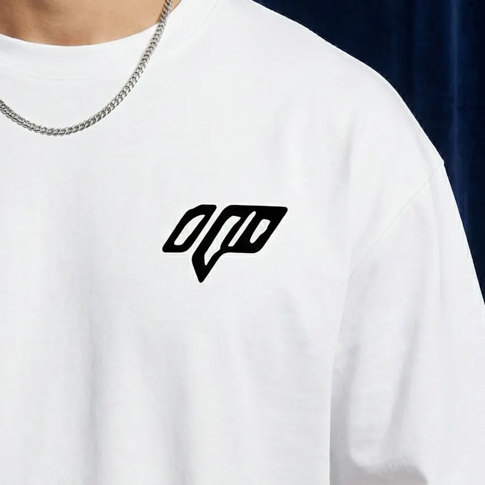 The Geometric Mark Tee – White — 3