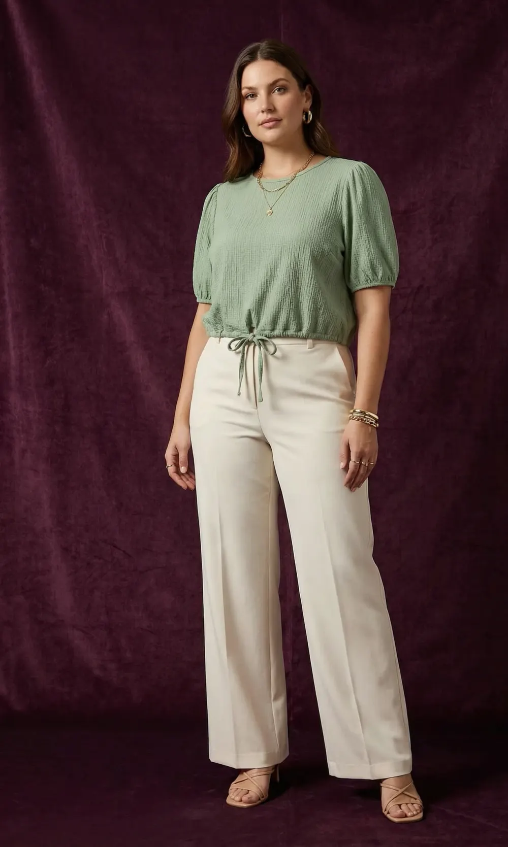 The Tie-Hem Top – Sage