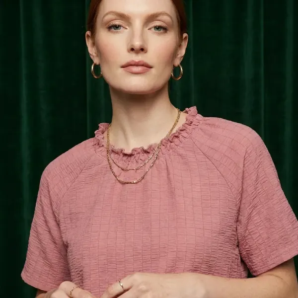 The Smocked Top – Pink