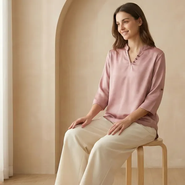 The Rose Satin Blouse