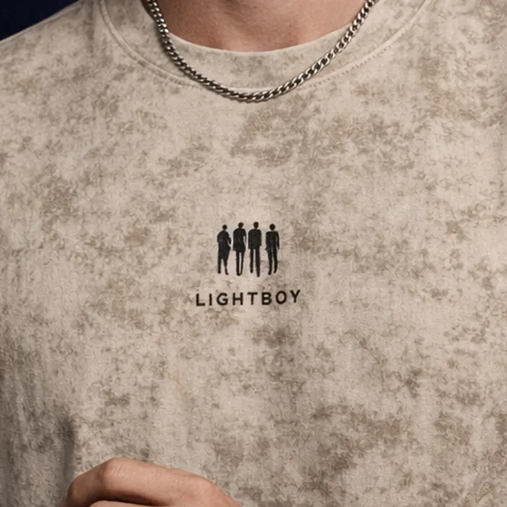 The Mottled Tee – Beige — 2