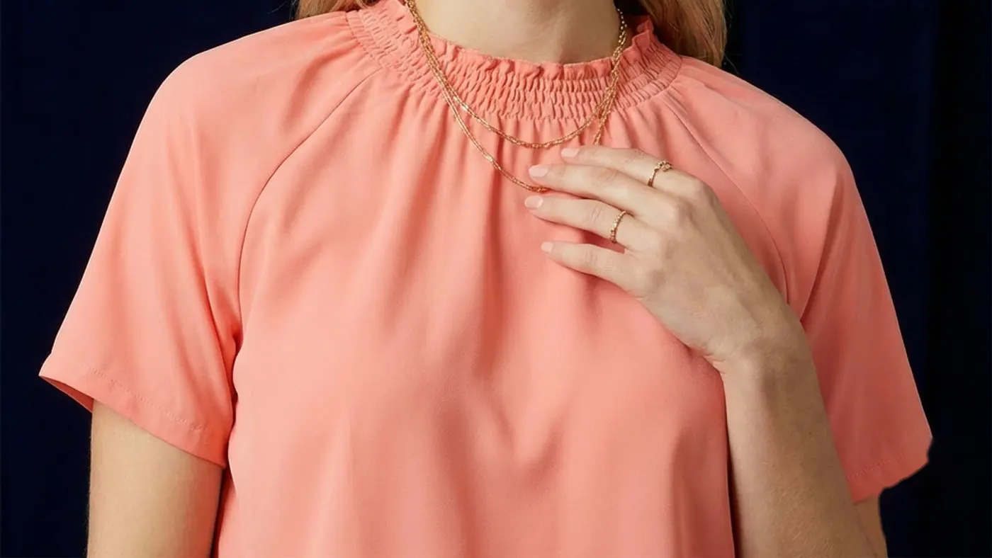 A coral piece worn — a colour of its own