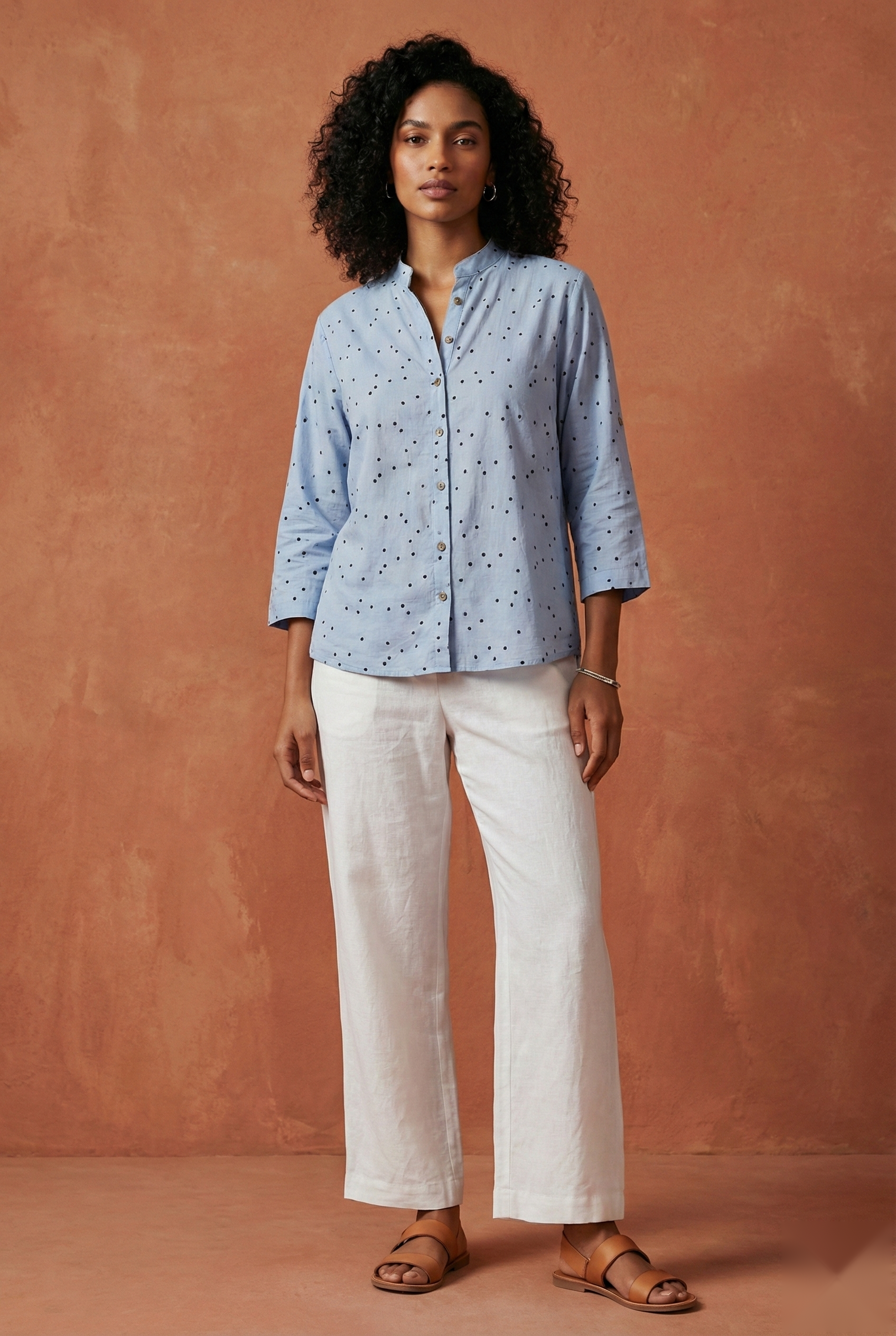The Chambray Spot Blouse