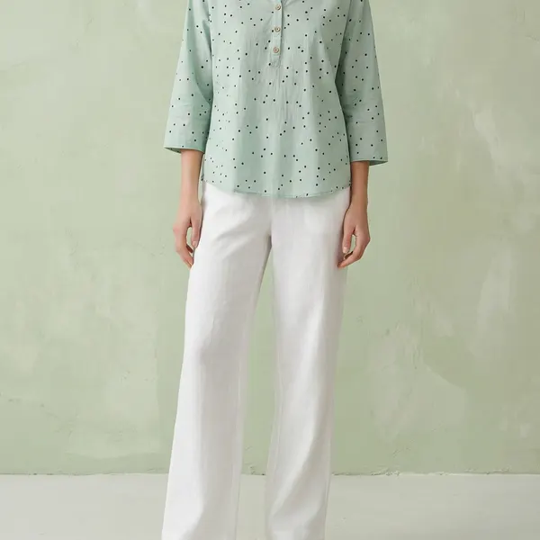 The Sage Speckle Blouse