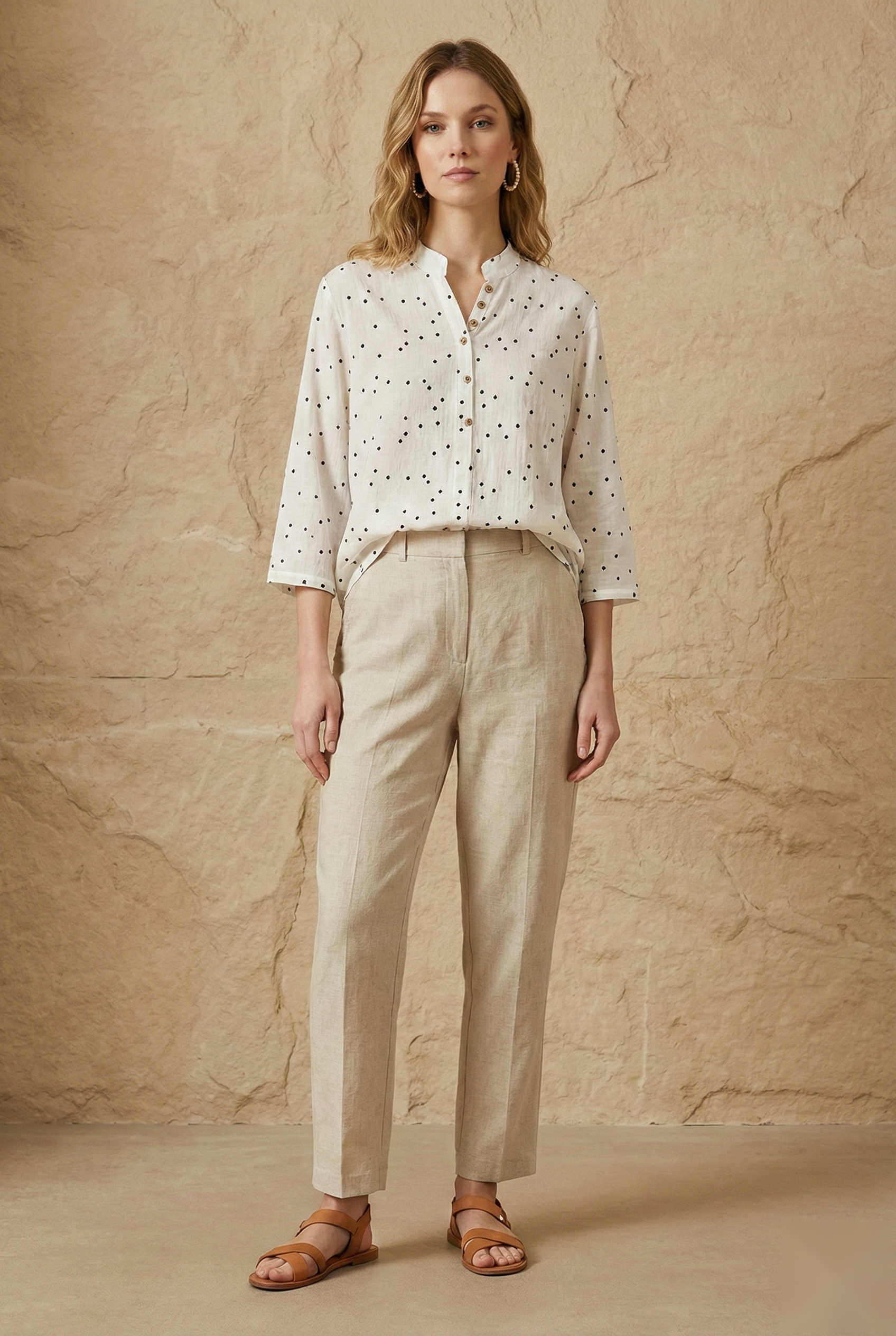 The Ivory Pinpoint Blouse