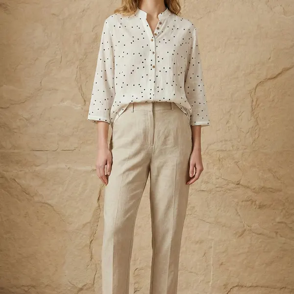 The Ivory Pinpoint Blouse