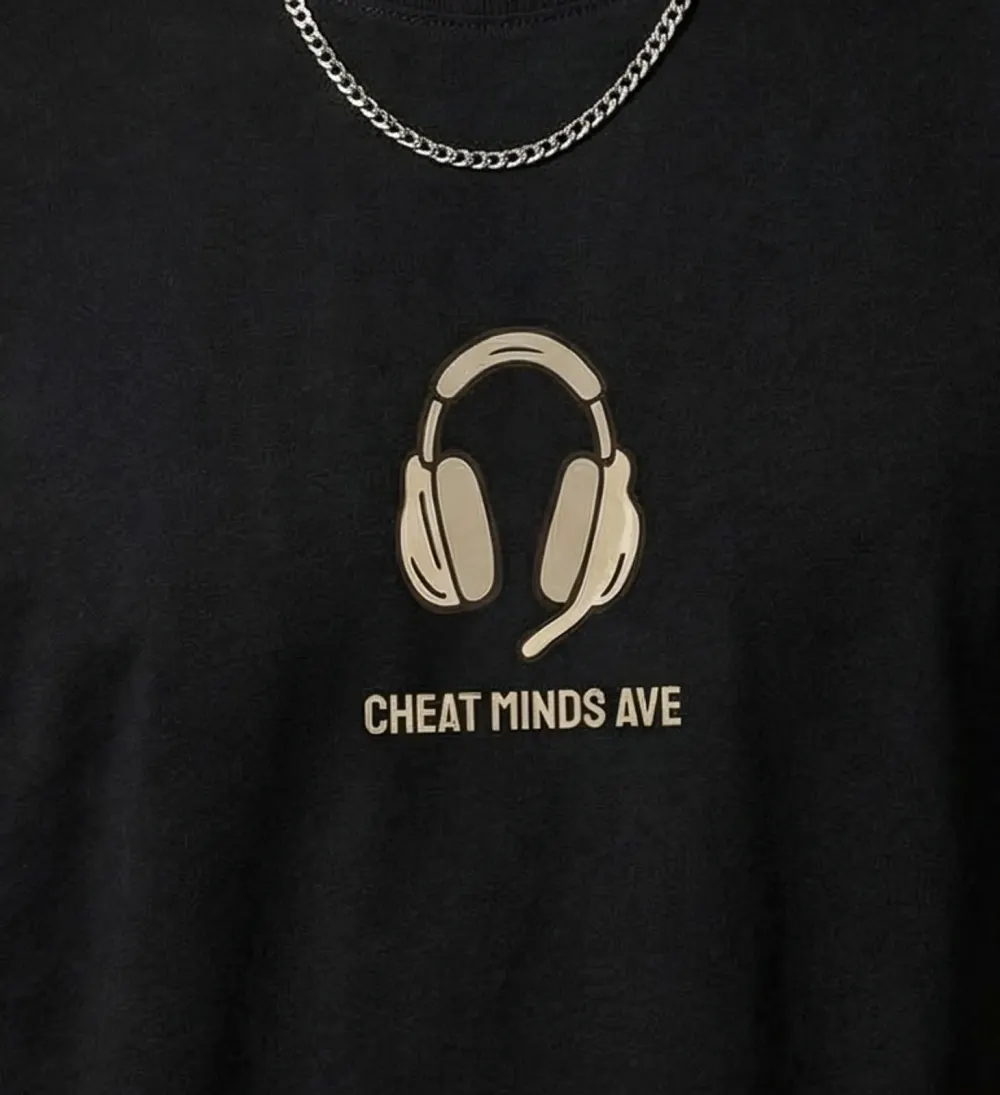 The Headphones Tee – Black — 2