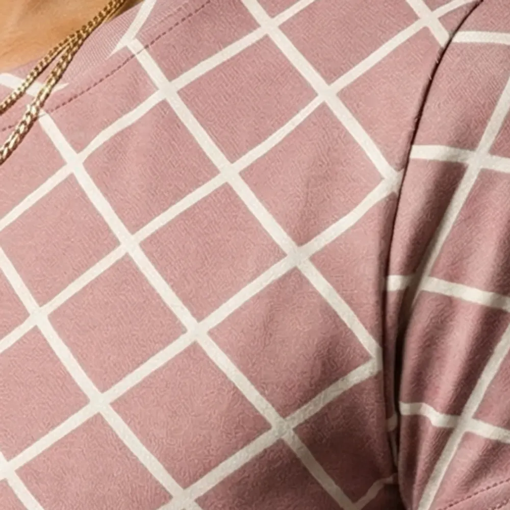The Lattice Tee – Rose — 2