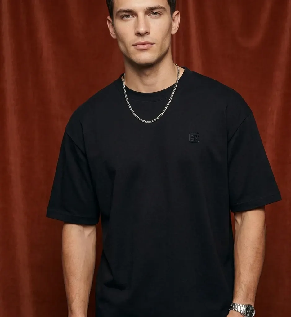 The Logo Patch Crew Tee – Black
