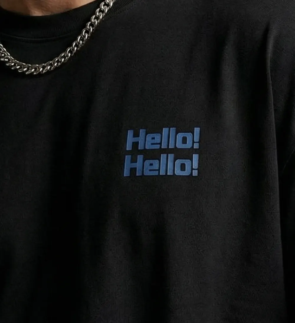 The Hello Tee – Black — 2
