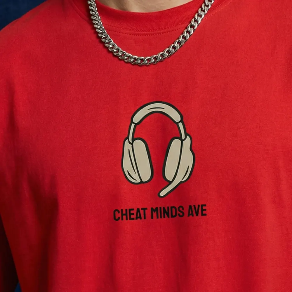 The Headphones Tee – Red — 2